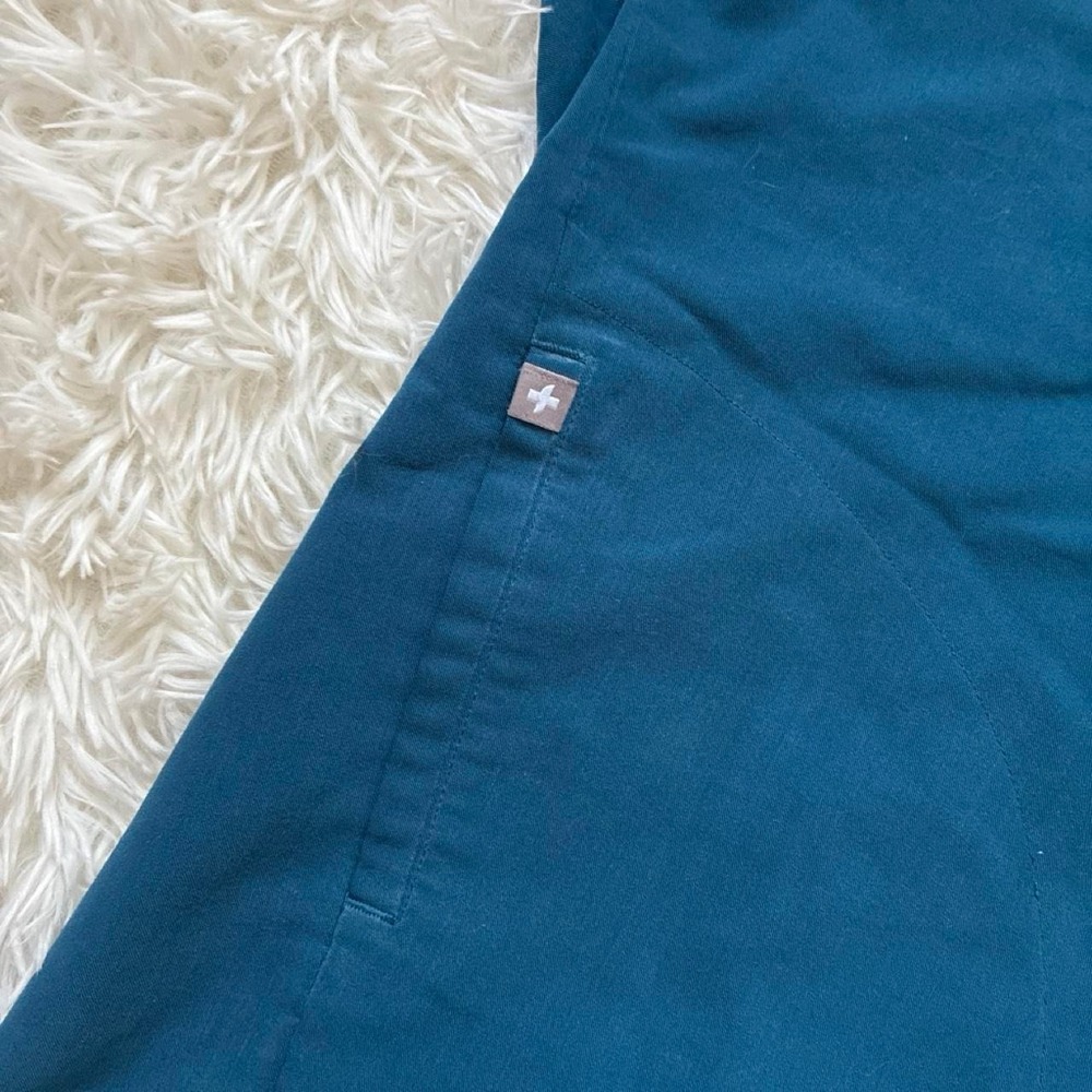 Figs Sleeveless Mock Neck Top in Teal - Picture 5 of 10